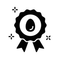 Get this amazing glyph icon of easter badge vector