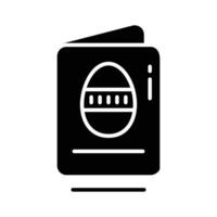 Visually engaging glyph icon pf easter card greeting vector