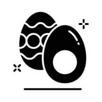 Decorative egg icon designed in glyph style vector