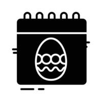 Easter day calendar icon designed in glyph style vector
