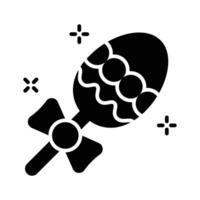 Trendy icon of easter cake pop designed in glyph style vector