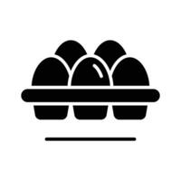 Egg tray icon creatively designed in glyph style vector