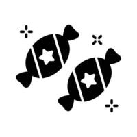 Wrapped toffees icon designed in glyph style vector