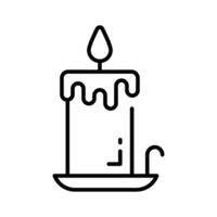 Grab this amazingly designed outline icon showing candle vector
