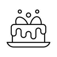 Grab an amazing outline icon showing easter cake vector