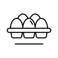 Egg tray icon creatively designed in outline style vector