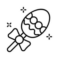 Trendy icon of easter cake pop designed in outline style vector