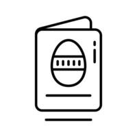 Visually engaging outline icon pf easter card greeting vector