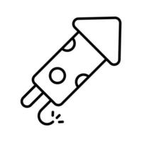 Get your hands on firecracker outline style icon vector