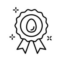 Get this amazing outline icon of easter badge vector