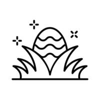 Easter egg icon creatively designed in outline style vector