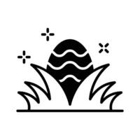 Easter egg icon creatively designed in glyph style. vector
