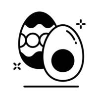 Decorative egg icon designed in glyph style. vector