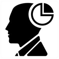 Analytical Skill icon concept in black color vector