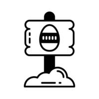 Have a look at this easter signboard glyph icon. vector