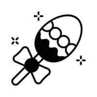 Trendy icon of easter cake pop designed in glyph style. vector