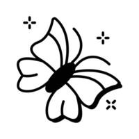 Check out our premium icon of butterfly designed in glyph style. vector