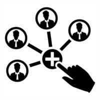 Add User concept in black color vector