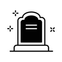 Easy to use glyph icon of grave, premium design. vector