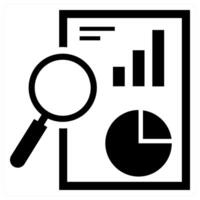Analytics in black color vector