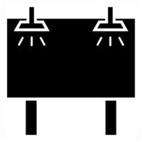 Ad Board icon concept in black color vector