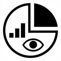 Advertising Report icon in black color vector