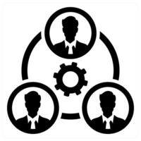 Allocation of Funds icon concept in black color vector