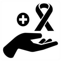 Aids icon concept in black color vector