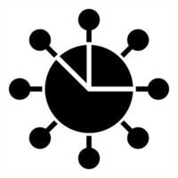 Allocation icon concept in black color vector