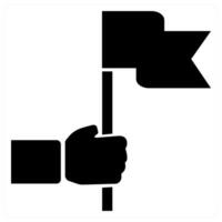 Achievement and goal in black color vector