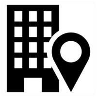 Building icon in black color vector