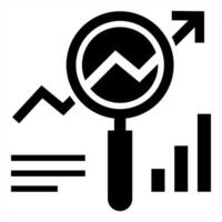 Analysis icon concept in black color vector