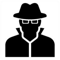 Anonymity icon concept in black color vector