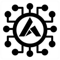 Ardor icon concept in black color vector