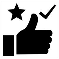 Appreciation icon concept in black color vector