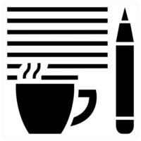Article Writing icon in black color vector