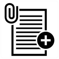 Attachment icon concept in black color vector