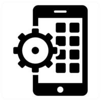 App Development icon concept in black color vector