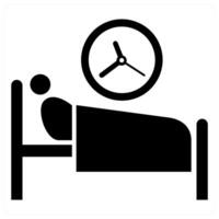 Bed Rest icon concept in black color vector