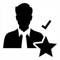 Best Employee icon concept in black color vector