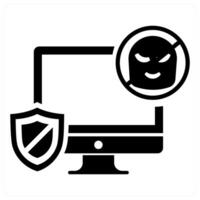 Anti Theft Data Protection in black color vector