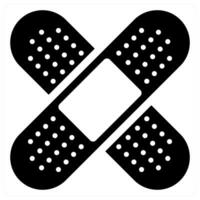 Bandage and injury icon concept in black color vector