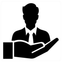 Autonomy Employee and employee in black color vector