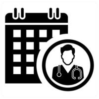 Appointment Booking icon concept in black color vector