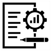 Backer Report icon concept in black color vector