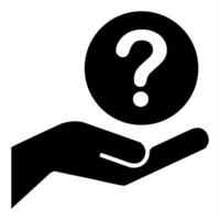 Answers icon concept in black color vector