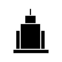 skyscraper tower icon over white background, line style, illustration design. vector