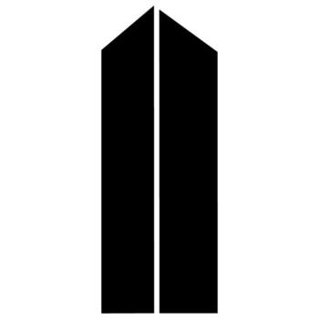 Skyscraper flat icon. black symbol. Pictogram is isolated on a white background. Designed for web and software interfaces. vector
