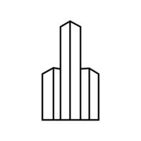buildings line style icon design, City architecture urban modern metropolis exterior and construction theme illustration vector