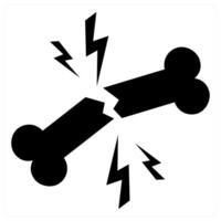Bone Injury icon concept in black color vector